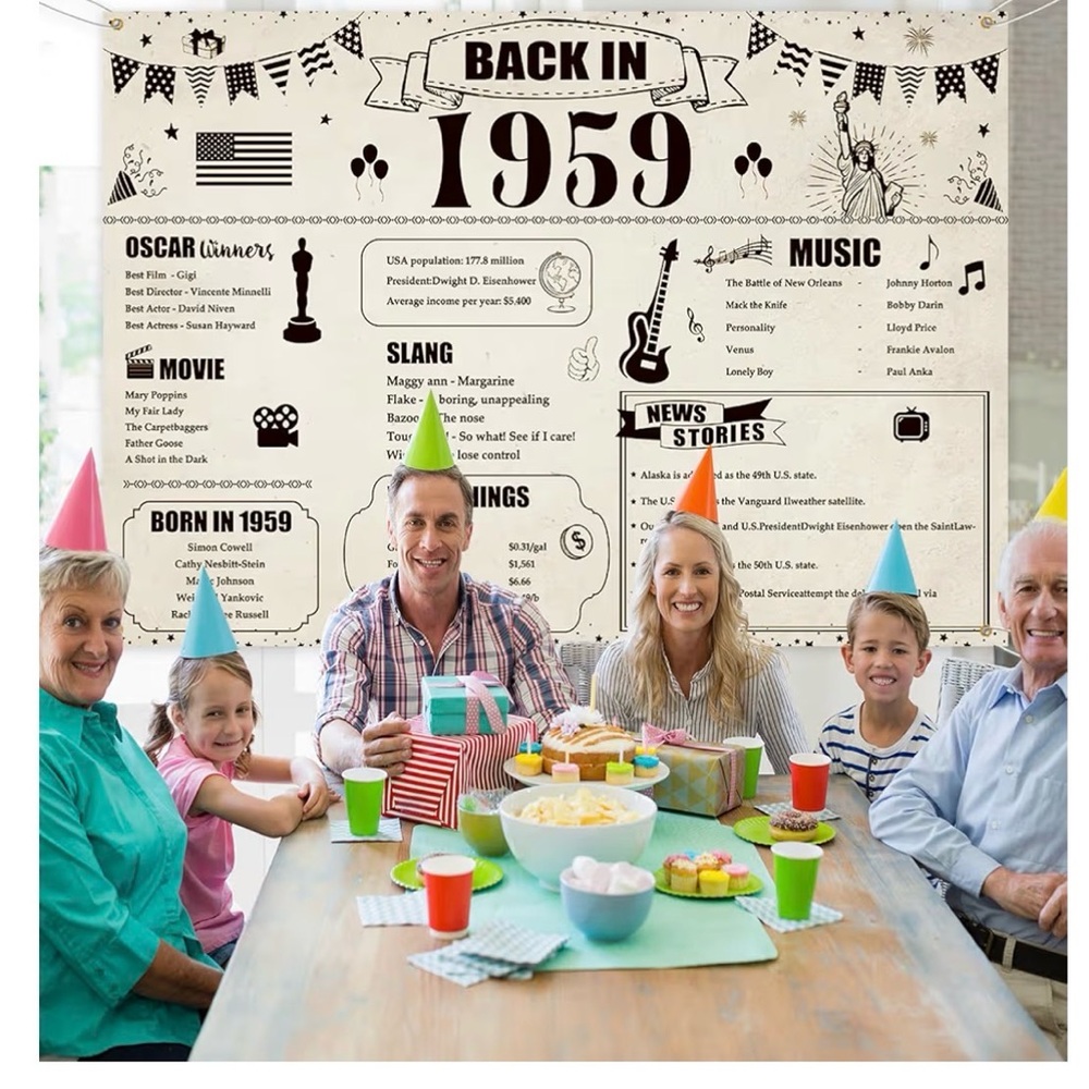 1959 Themed Party Backdrop